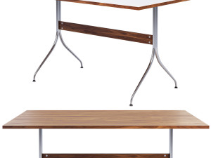 nelson swag leg rectangular work table 3D मॉडल