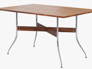 nelson swag leg rectangular dining table Model 3D