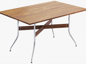 nelson swag leg rectangular dining table Model 3D
