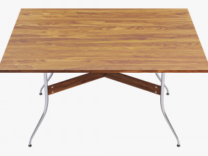 nelson swag leg rectangular dining table Model 3D