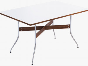 nelson swag leg rectangular dining table Model 3D