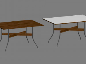 nelson swag leg rectangular dining table Model 3D