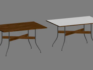 nelson swag leg rectangular dining table 3D Model