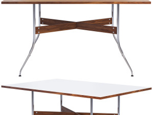 nelson swag leg rectangular dining table 3D Модель