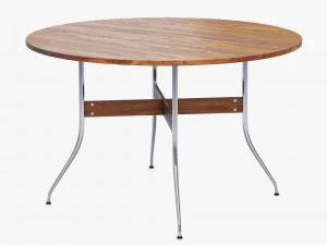 nelson swag leg round dining table 3D Model