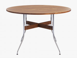 nelson swag leg round dining table Modello 3D