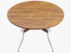 nelson swag leg round dining table 3D Model