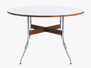 nelson swag leg round dining table 3D Model
