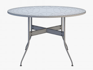 nelson swag leg round dining table Modello 3D