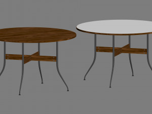 nelson swag leg round dining table Modello 3D