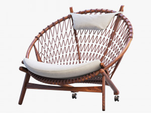 pp130 circle chair 3 options 3D 모델