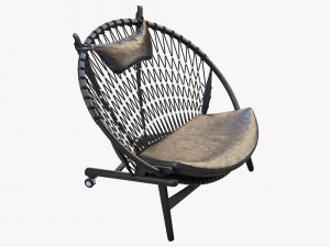 pp130 circle chair 3 options 3D 모델