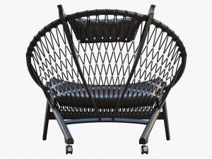pp130 circle chair 3 options 3D 모델