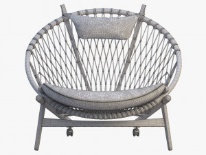 pp130 circle chair 3 options 3D 모델