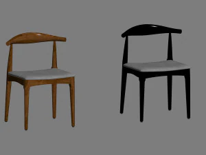 ch20 elbow chair 2 options 3D Model