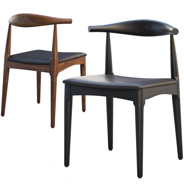 ch20 elbow chair 2 options 3D 模型 .c4d .max .obj .3ds .fbx .stl .blend