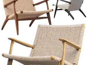 ch25 라운지 의자 4가지 옵션 3D 모델