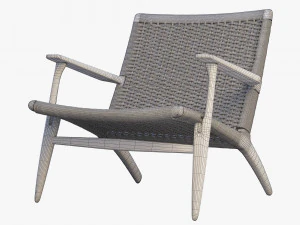 ch25 lounge chair 4 options 3D Model