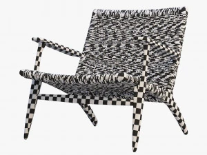 ch25 lounge chair 4 options 3D Model