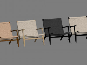 ch25 lounge chair 4 options Modelo 3D