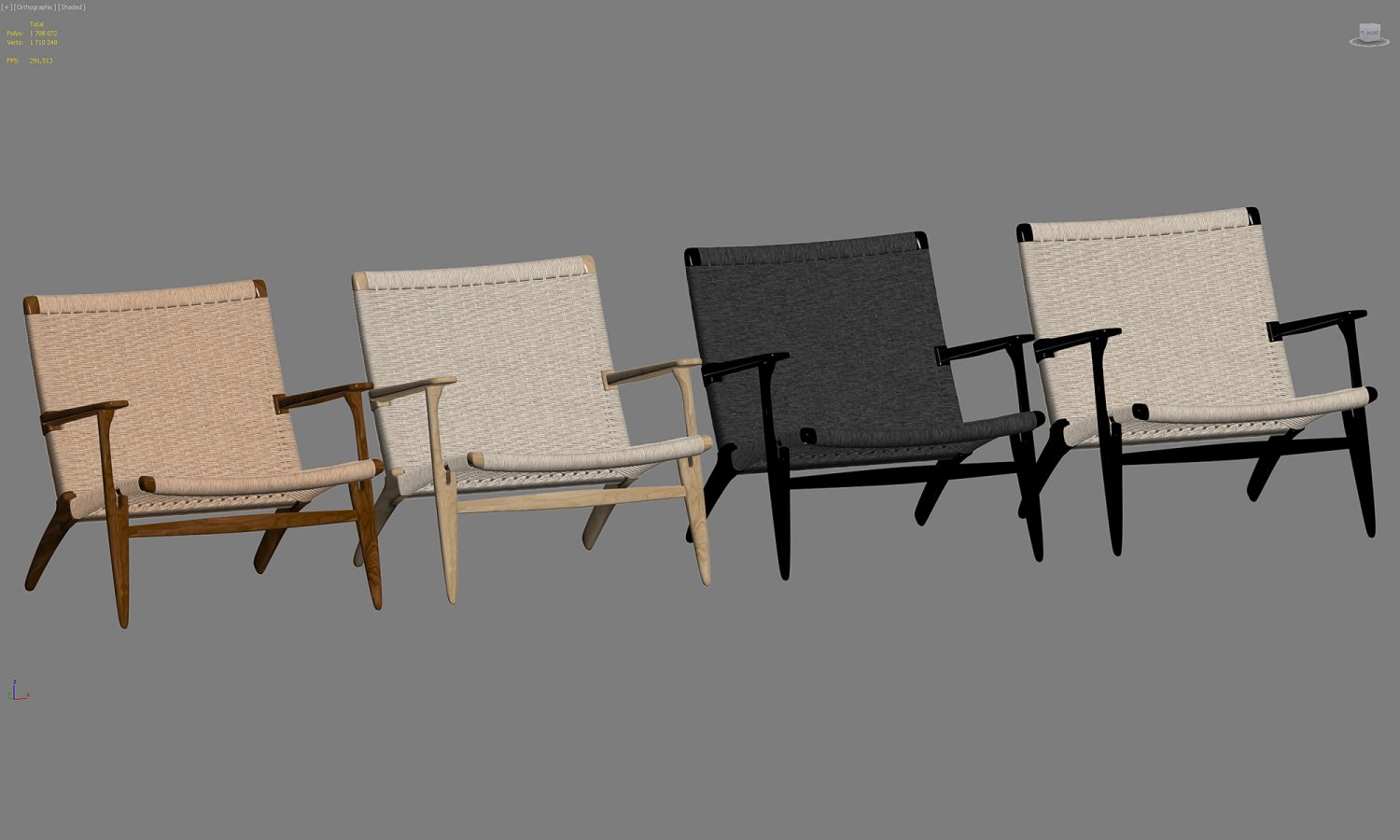 There is four chairs. Monobloc Chair photos.