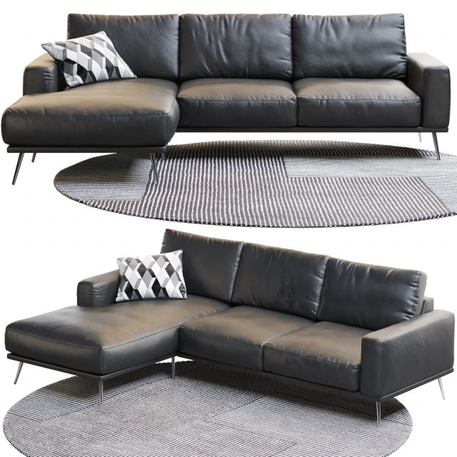 boconcept carlton sofa 1 3D Model .c4d .max .obj .3ds .fbx .stl .blend 
