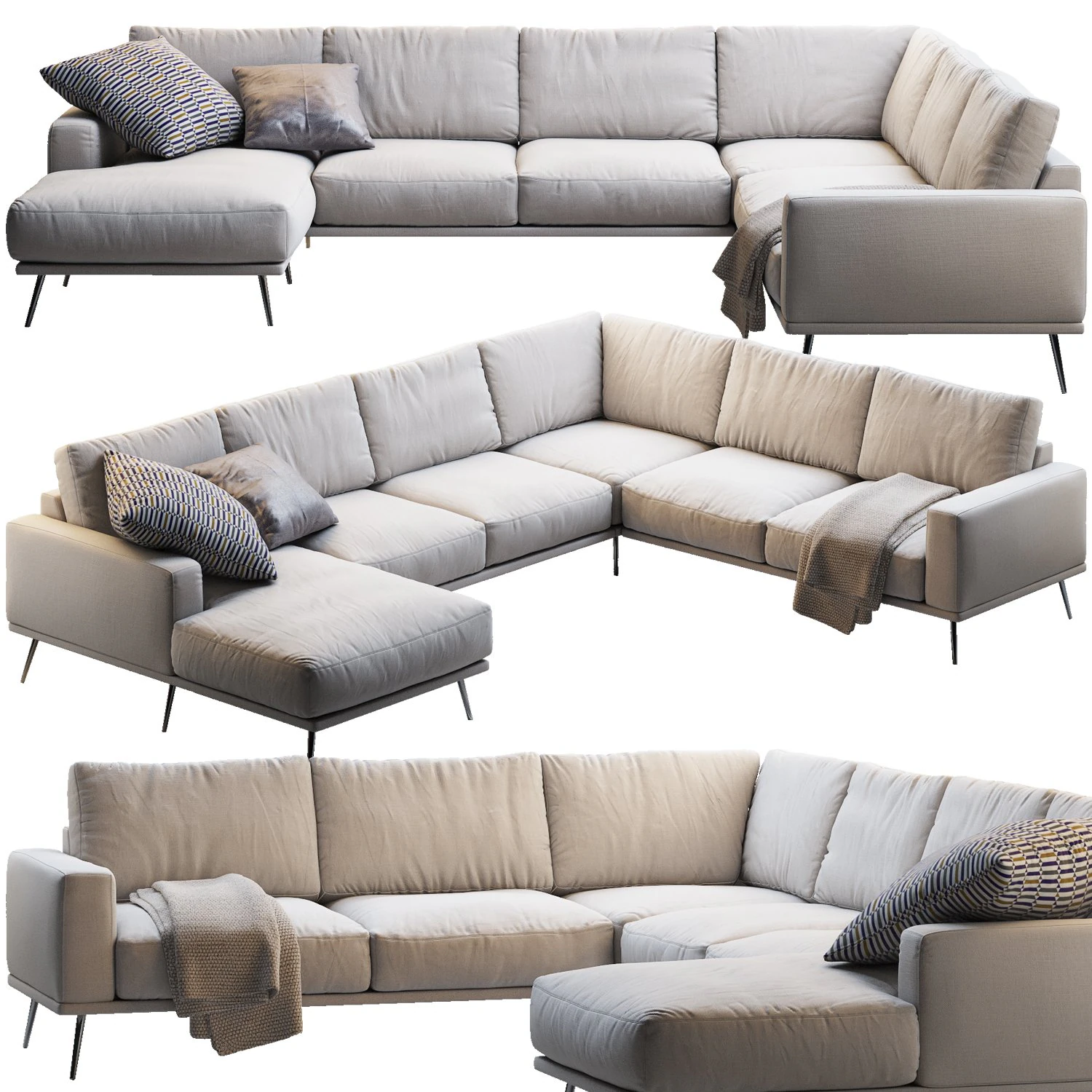 boconcept carlton sofa 2 3D Model .c4d .max .obj .3ds .fbx .stl .blend