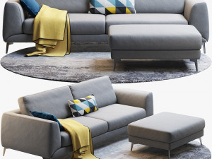 boconcept 7 sofas set 3D Model