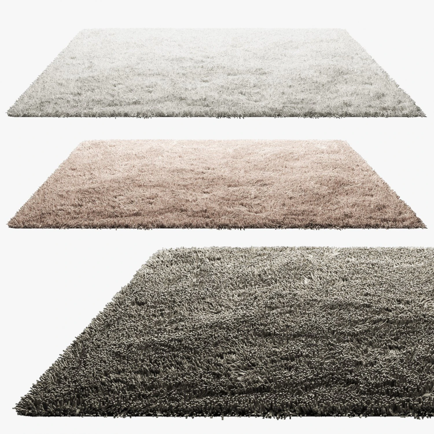 carpets with long pile 3D Model .c4d .max .obj .3ds .fbx .stl .blend