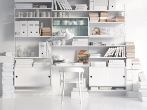 string system bookshelf with workspace 3D Model