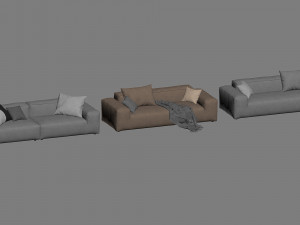 rolf benz freistil 175 modular sofa set 1 3D Model