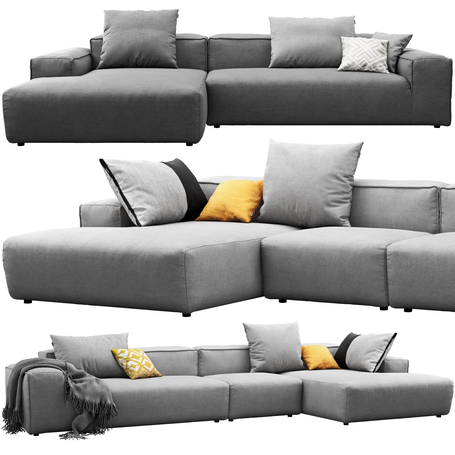 rolf benz freistil 175 modular sofa set 2 3D Model .c4d .max .obj .3ds .fbx .stl .blend 