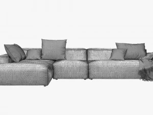 rolf benz freistil 175 modular sofa set 2 3D Model