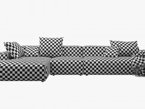 rolf benz freistil 175 modular sofa set 2 3D Model