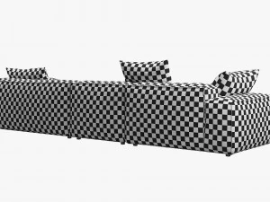 rolf benz freistil 175 modular sofa set 2 3D Model
