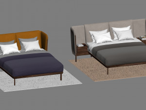 low dubois bed 2 options 3Dモデル