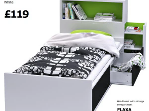 cabecero de cama de lino ikea Modelo 3D