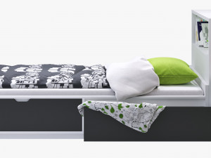ikea flaxa bed headboard 3D मॉडल