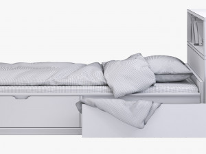 ikea flaxa bed headboard 3D मॉडल