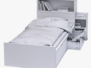 ikea flaxa bed headboard 3D मॉडल