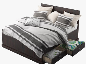 ikea fjell bed Modelo 3D