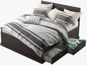ikea fjell bed Modelo 3D