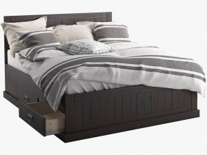 ikea fjell bed Modelo 3D
