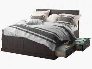 ikea fjell bed Modelo 3D