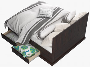 ikea fjell bed Modelo 3D