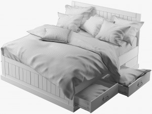 ikea fjell bed Modelo 3D