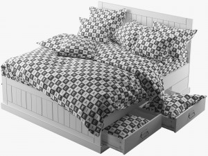 ikea fjell bed Modelo 3D