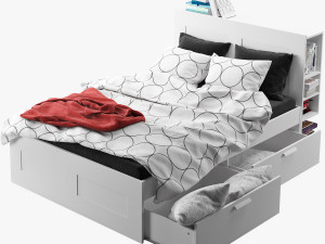 ikea brimnes bed 1 3D Model