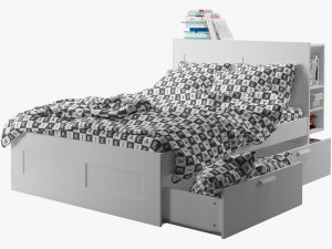 ikea brimnes bed 1 3D Model