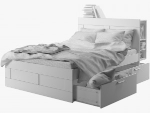 ikea brimnes bed 1 3D Model